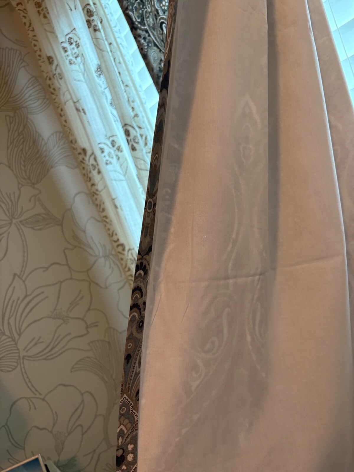 Pottery Barn Mckenna paisley drape panels in blue 96 inches