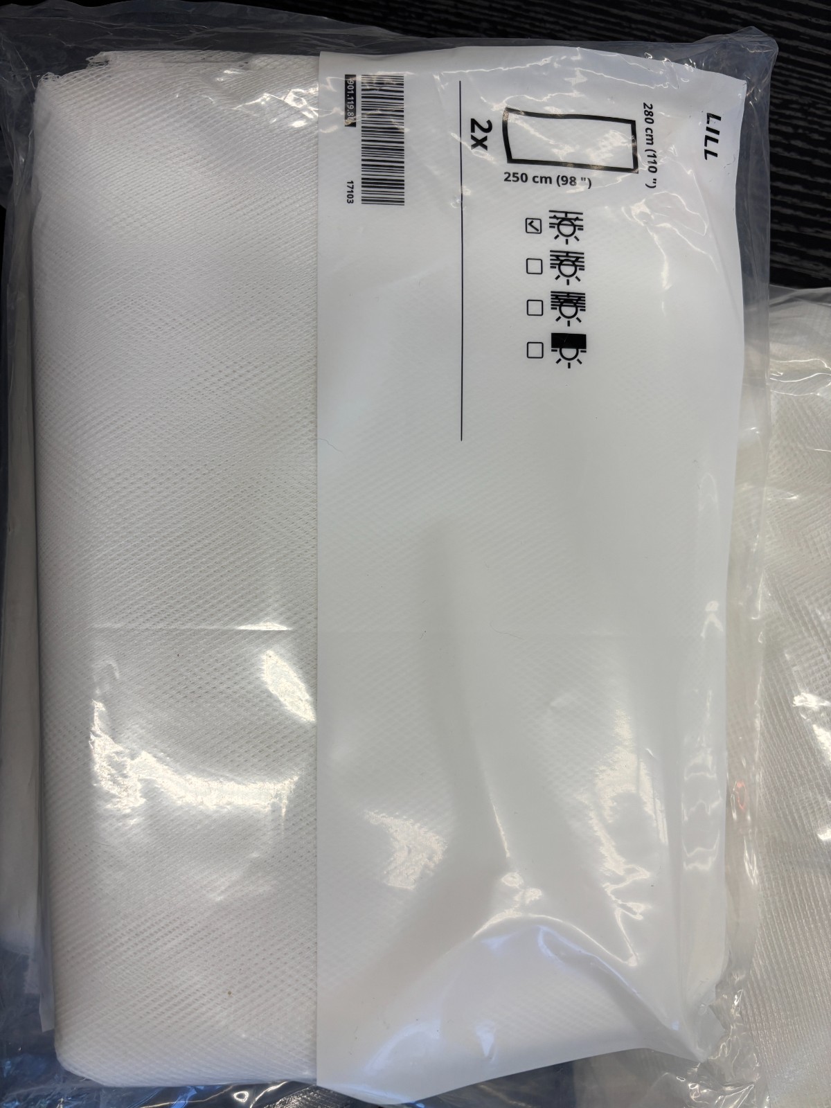 IKEA LILL Sheer White Curtain Panels 3 Pairs/6 Total 110-98” 100.702.62 NEW
