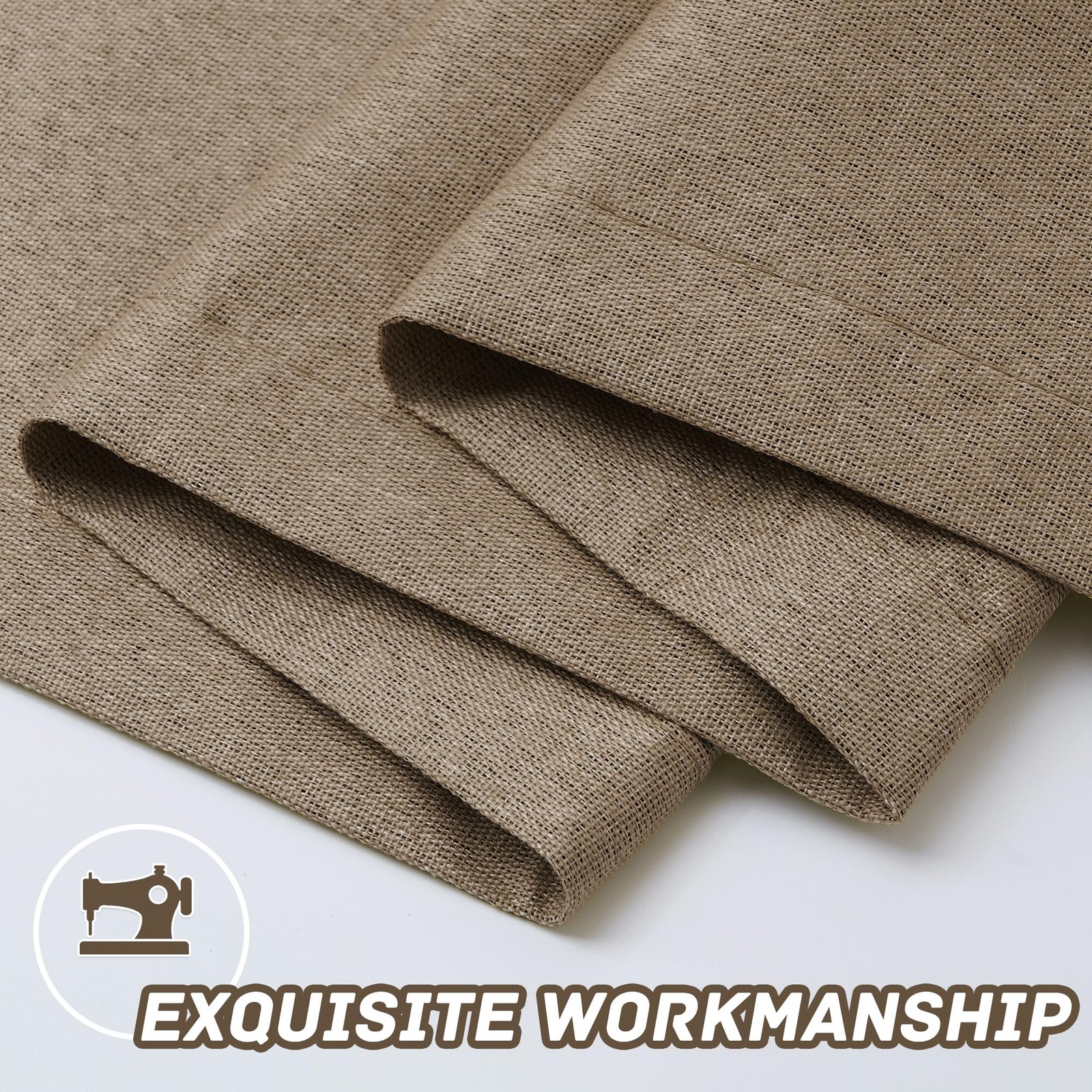 Oyring Light Weight Curtains 100 Blackout Linen Textured Curtains 96 Inch
