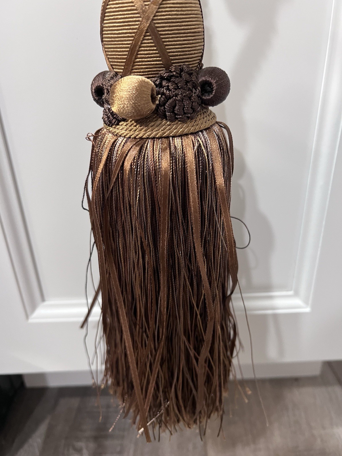 Brown Gold Rope Tasseled Curtain Tiebacks Set Of 2 Pre-Owned
