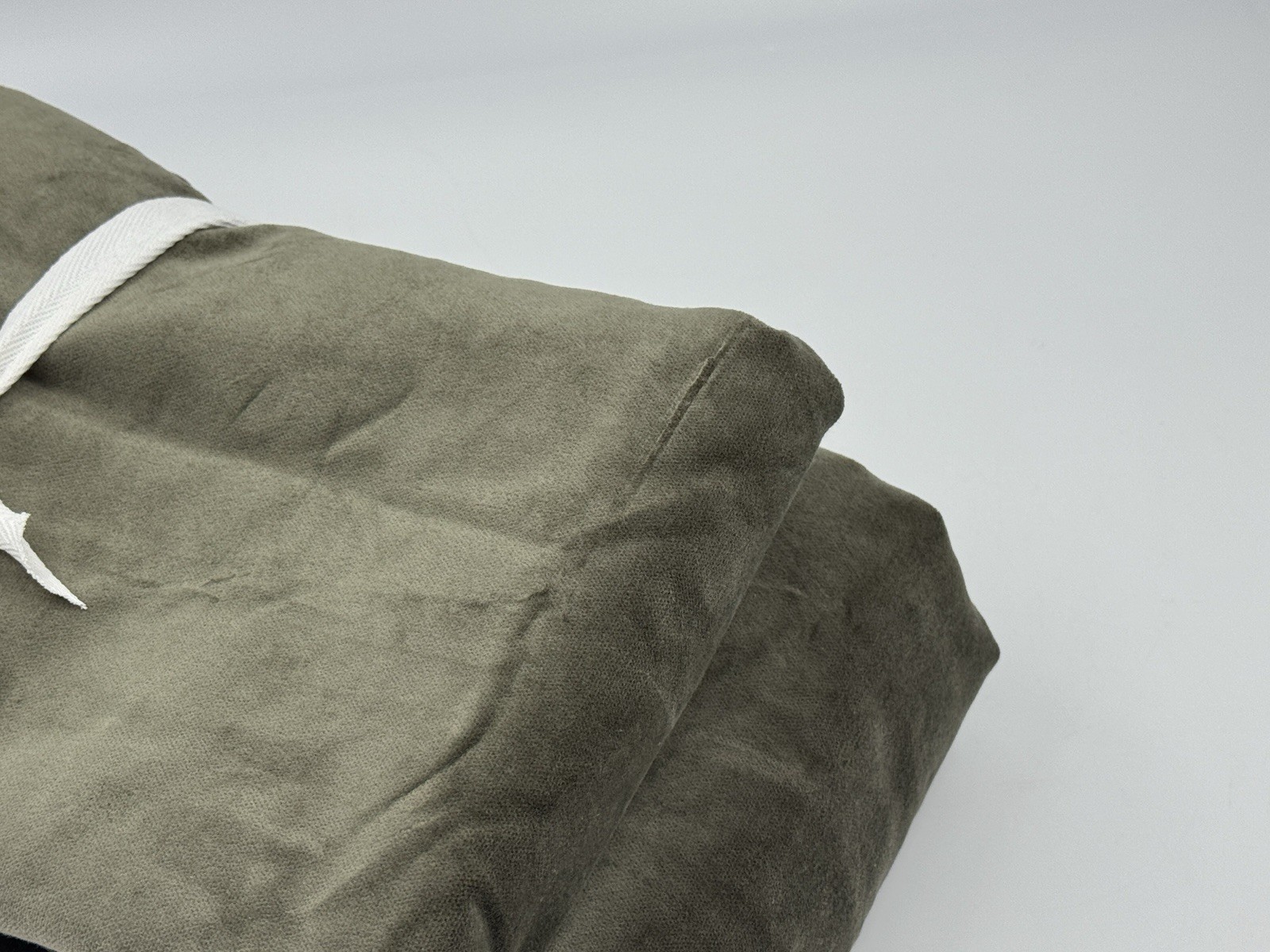 New Pottery Barn Velvet Twill Curtain Drape Moss Green 50”x96” Blackout READ