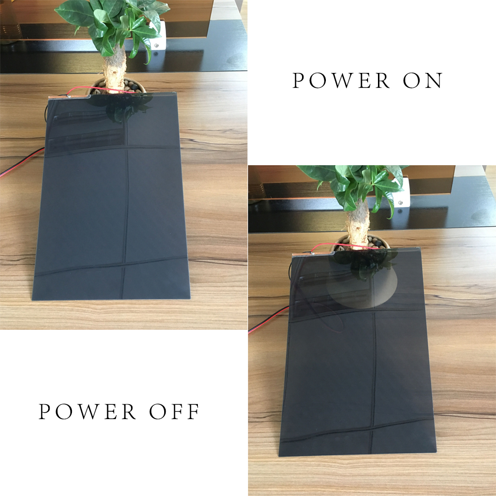 PDLC Piece 21×29.7cm Smart Film Glass Switchable Glass Electrochromic 6 Colors