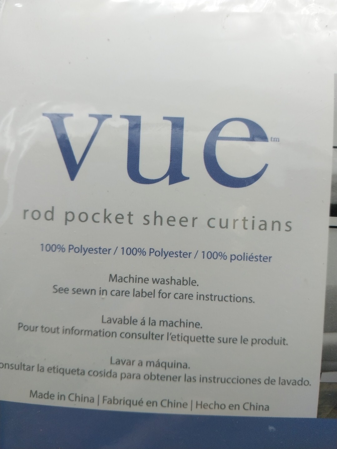 Vue Rod Pocket Sheer Curtain Snow Texture White Set Of 2 37in x 84in