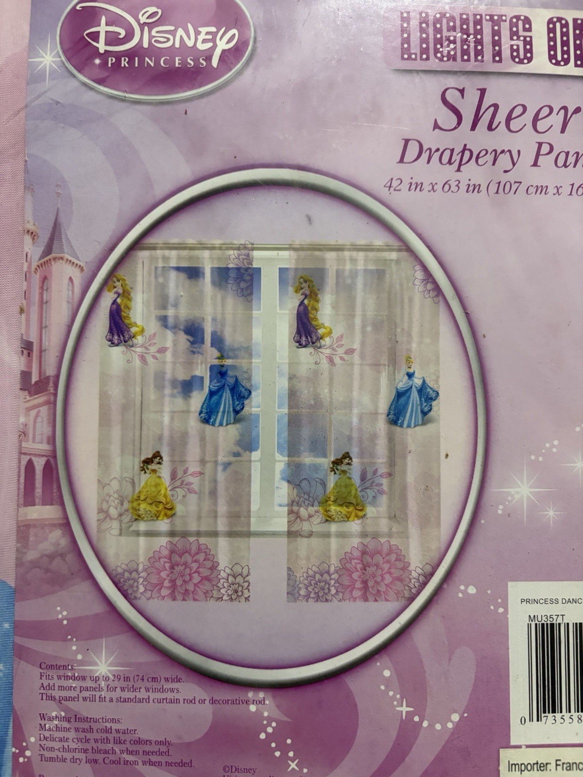 Disney Princess Sheer Drapery Panel