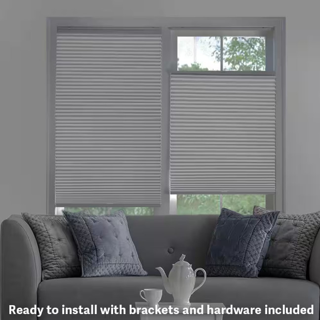Shadow White Cordless Blackout Cellular Shades – 43.75 in. W x 64 in. L