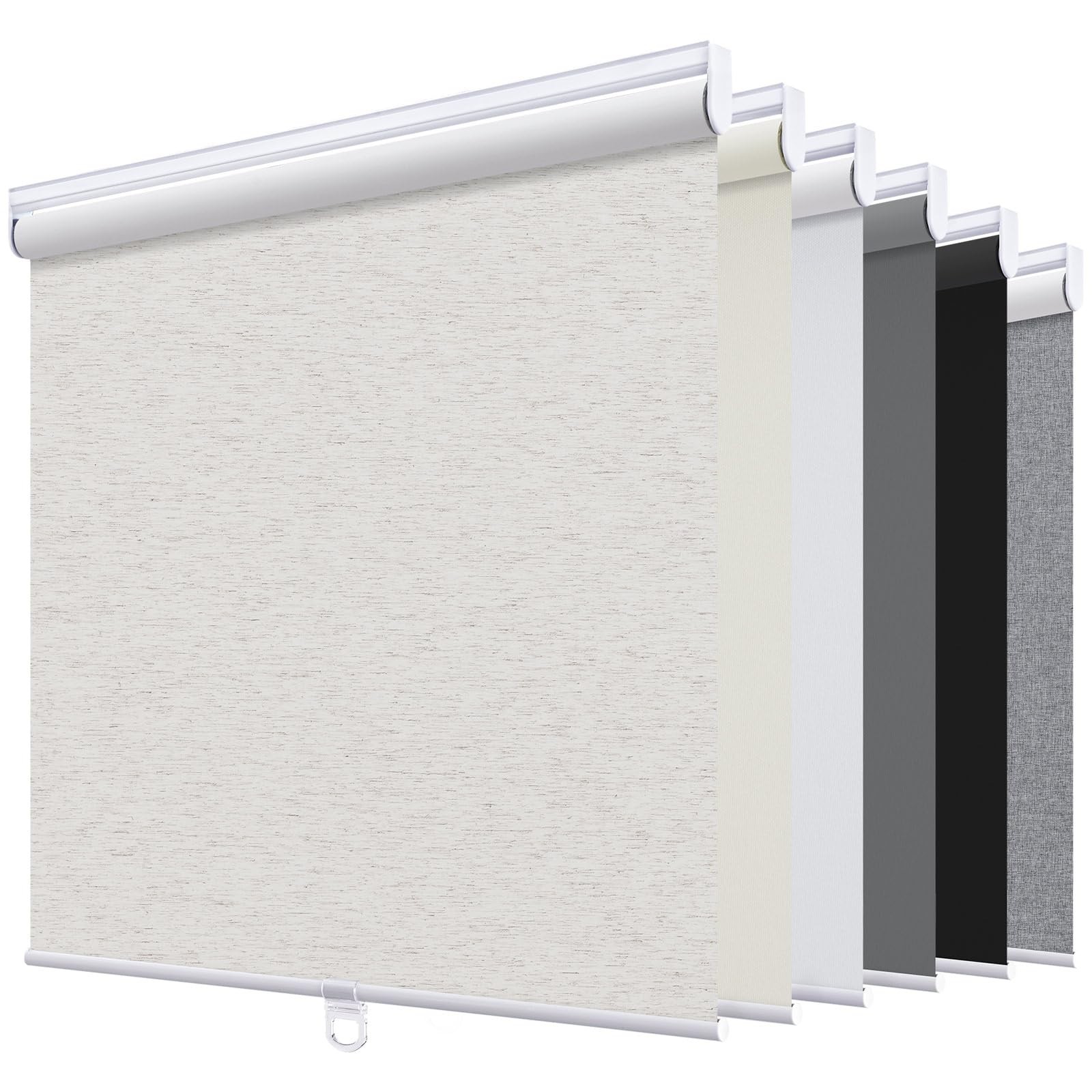 Sunoff Blackout Roller Shades Blinds Cordless for Windows Pull Down Room Darkeni