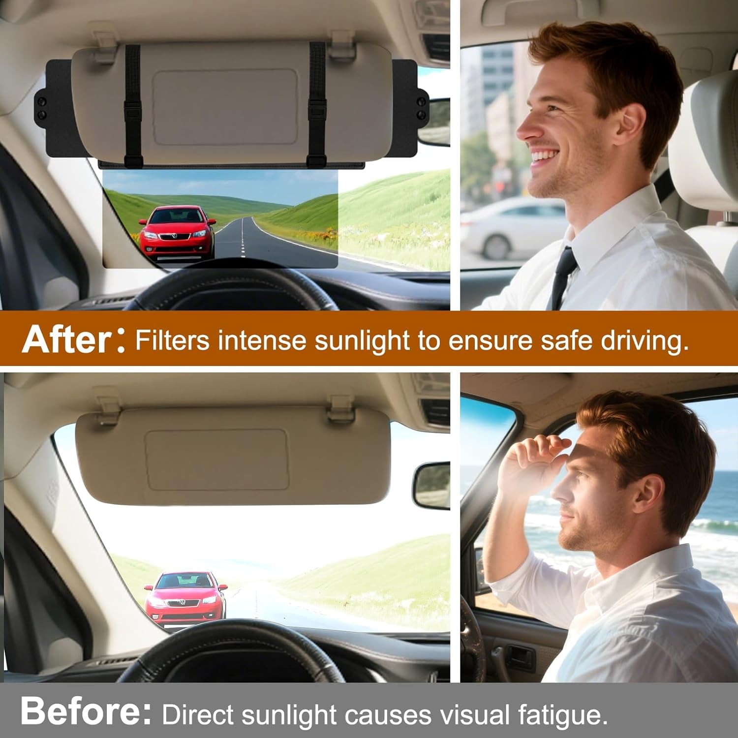 Sun Visor Extender for Car, Visor Extender Sun Blocker, Sun Visor Extender with
