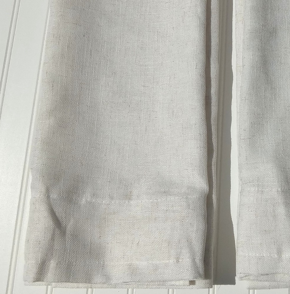 MIULEE Natural White Linen Curtains 52 x 90 Curtain Panels Drapes Semi Sheer NEW