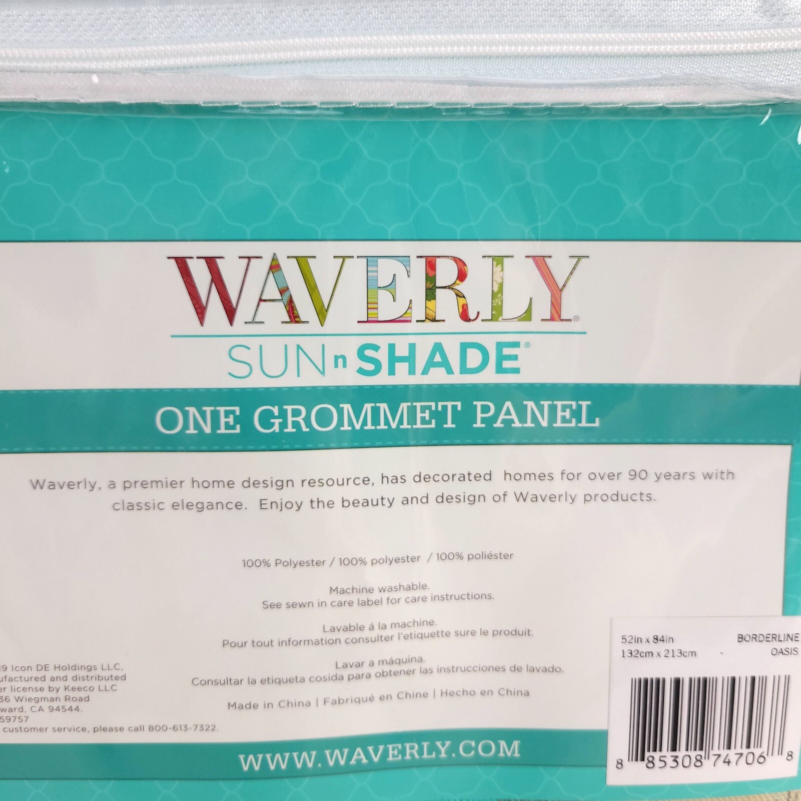 Waverly Sun n Shade Curtain Panel One Grommet Panel 52″ x 95″ (One Panel)