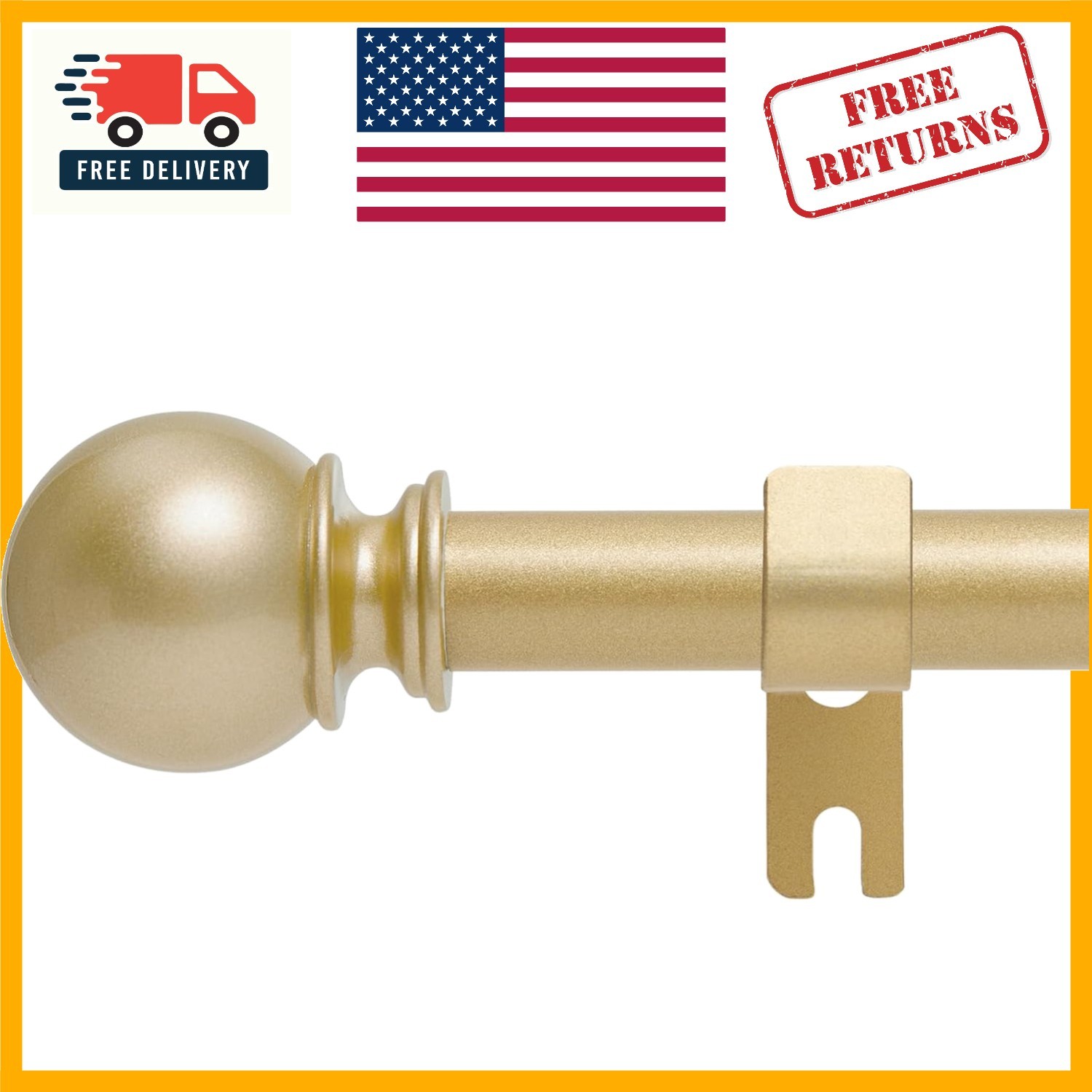 Gold Stainless Steel Curtain Rods 28-48 Inches – Elegant & Functional Solutions