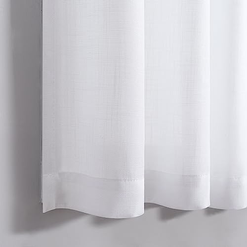 Kitchen Window Curtains Over Sink 36 Inch Length 30″W x 36″L (Pack of 2) White