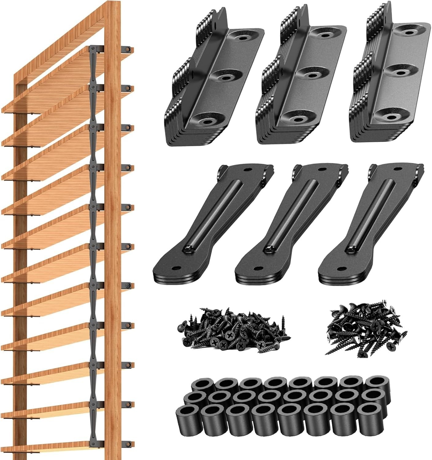 Heavy Duty Metal Louver Hardware Kit for Shutters Outdoor Blinds 1 Set