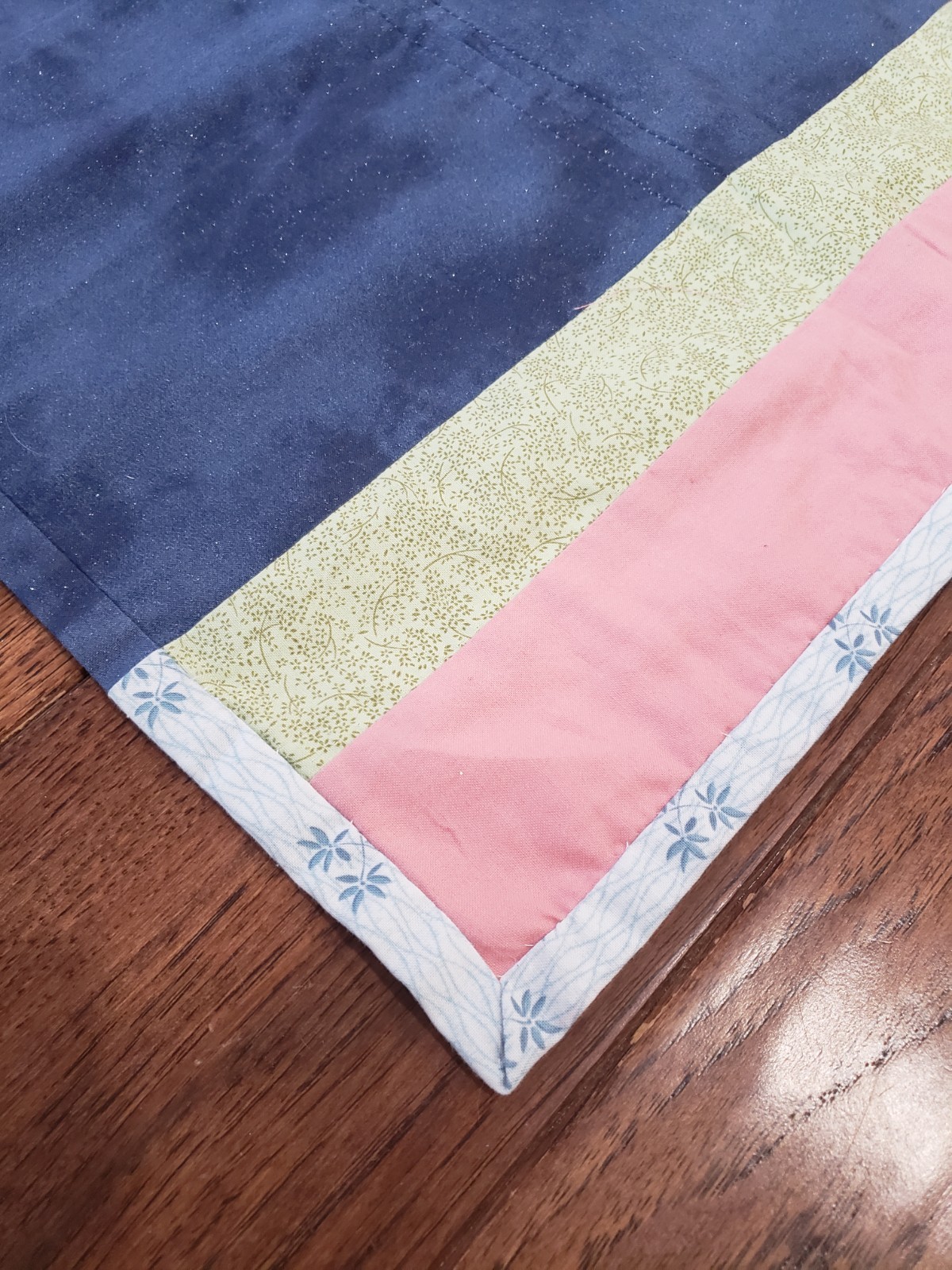 Vintage Patchwork Curtain Panel Handmade 43.5×73” Cotton Rustic Celestial Kids