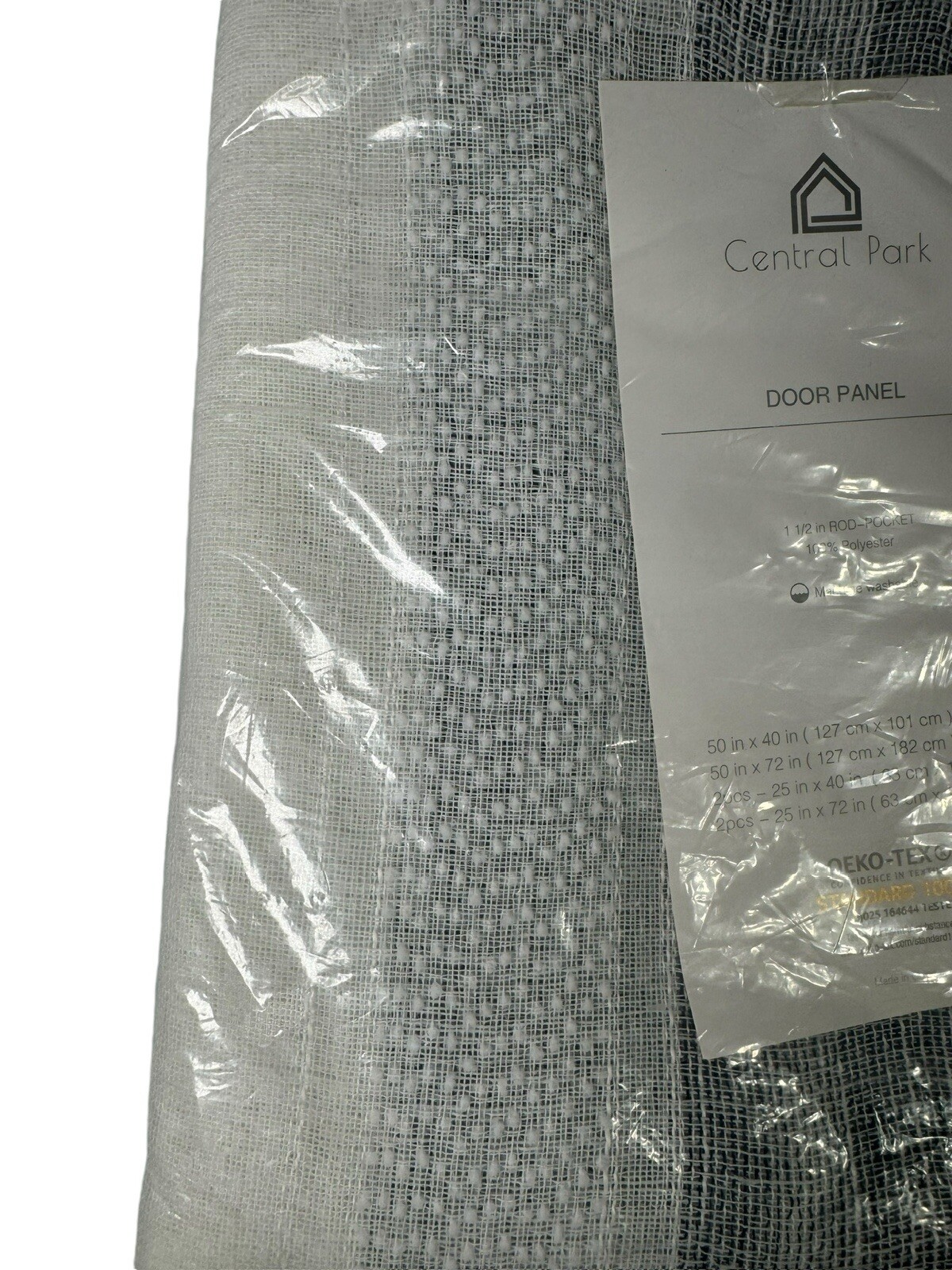 Central Park Door Panel Curtain Panels 1 1/2 Rod Pockets 25″x 40″x2
