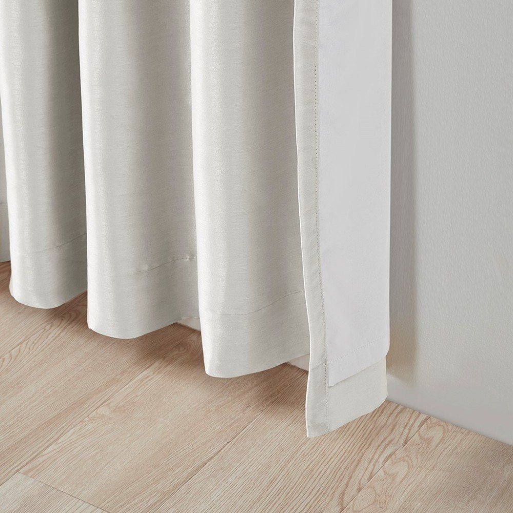 Twist Tab Total Blackout Window Curtain Panel White 50×84″ Blackout