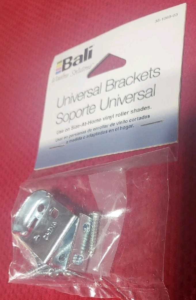 Bali Universal Brackets For Use With Vinyl Roller Shades 38-1069-03 Set Of 2