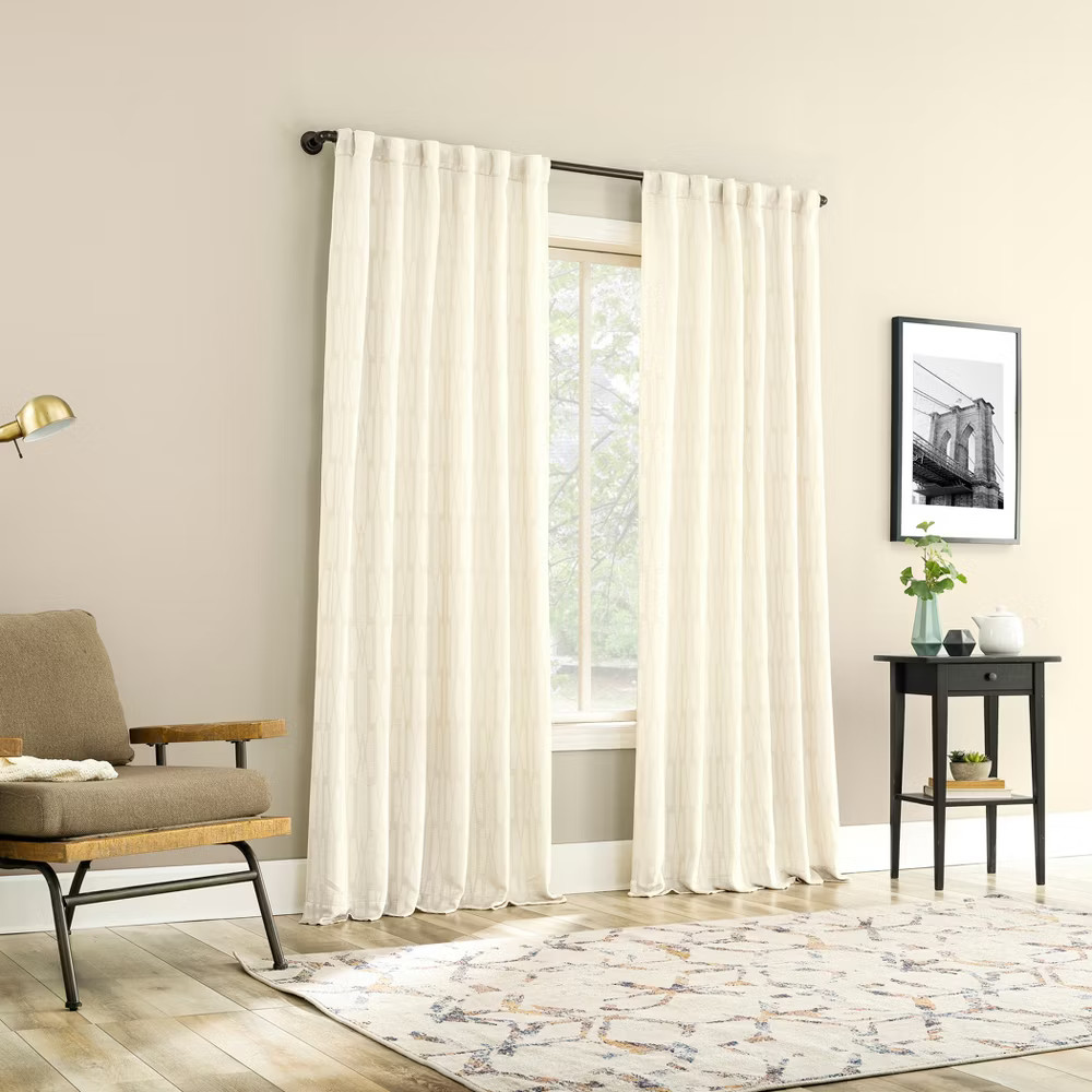 Sun Zero 2pc No. 918 Dover Tonal Geometric Semi-Sheer Back Tab