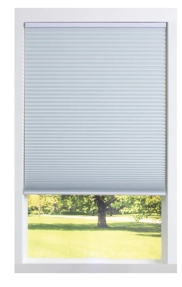 Allen + Roth 1.5 in Blackout Cordless Cellular Shade 36Wx64H White