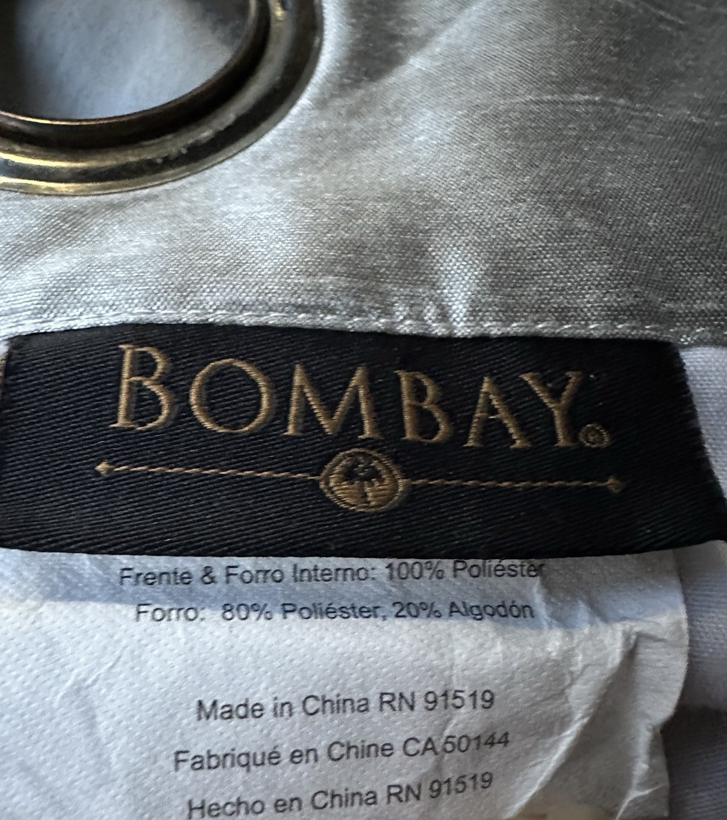 Set 2 Bombay Curtains 52 X 95” Faux Silk Embroidered Lined Grommets Blue