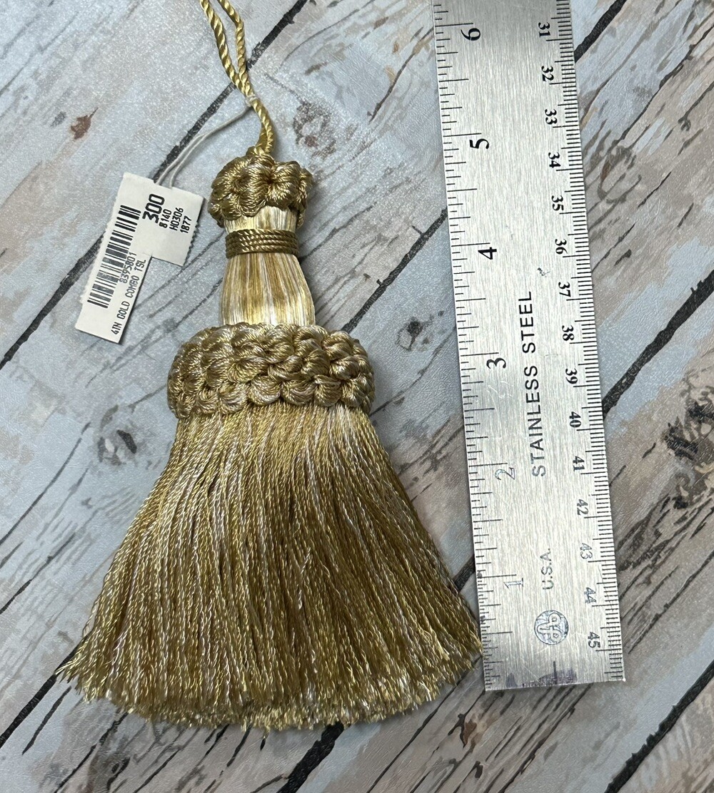 Vtg Lot 39 Assorted Gold Brown Grey Beige TASSELS Home Decor Tie Backs Holdbacks