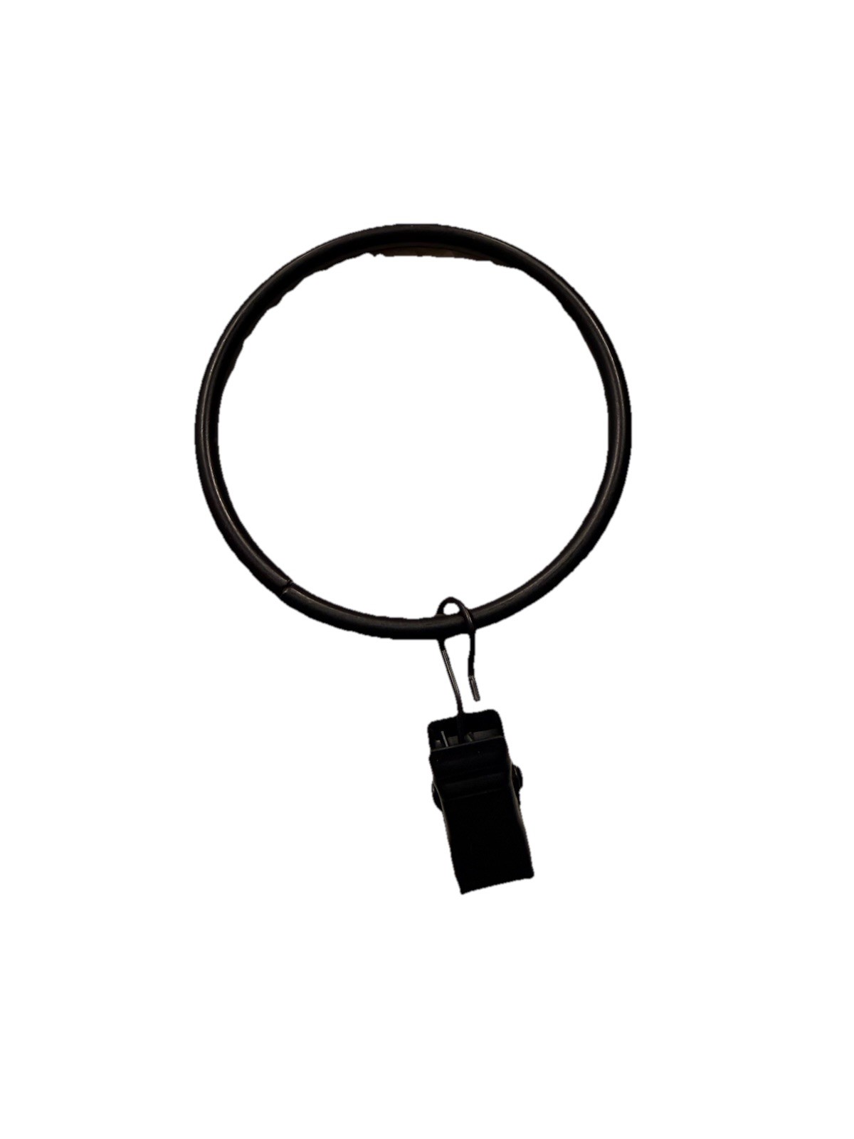2 inch Matte Black Curtain Rings With Clips- Total Count Of 73
