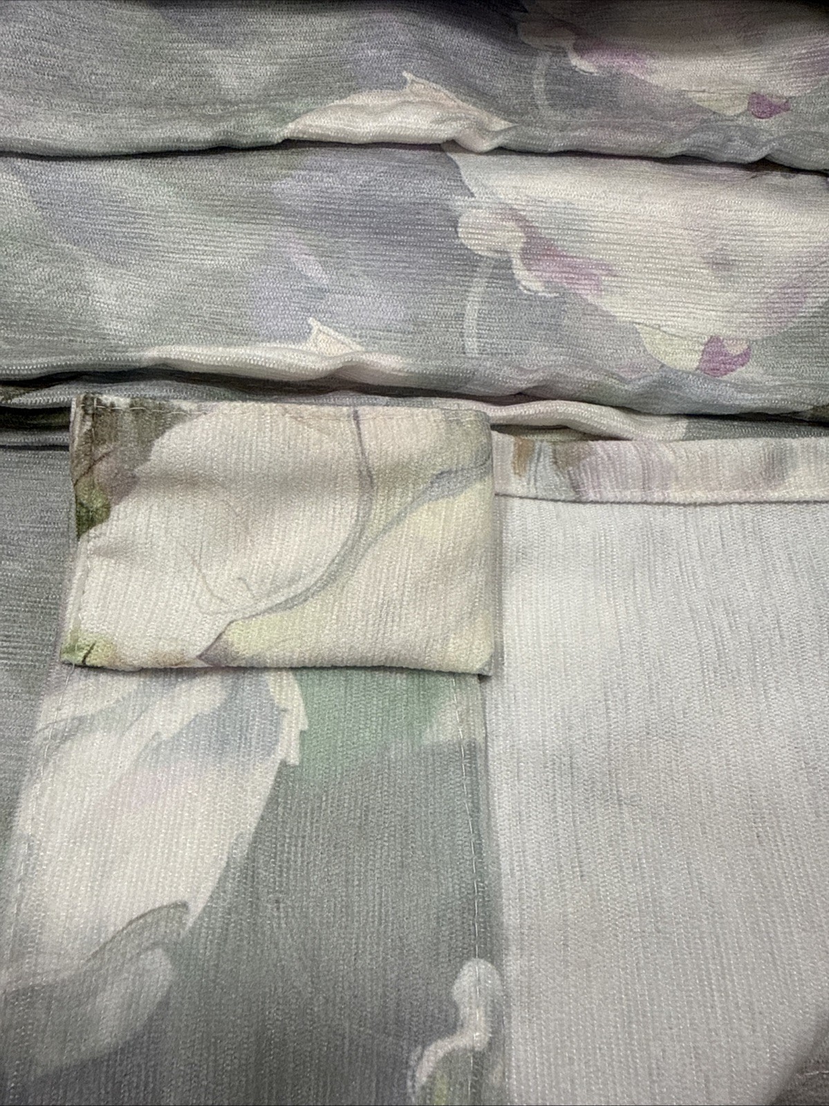 (2) Curated Kravet Iridescent Blooms Rod Pocket Back Tab Window Panel 84” New~