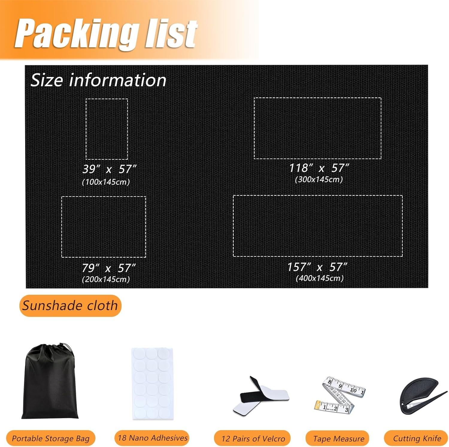 100% Blackout Window Cover Portable Blackout Curtains Bedroom Cuttable No Drill