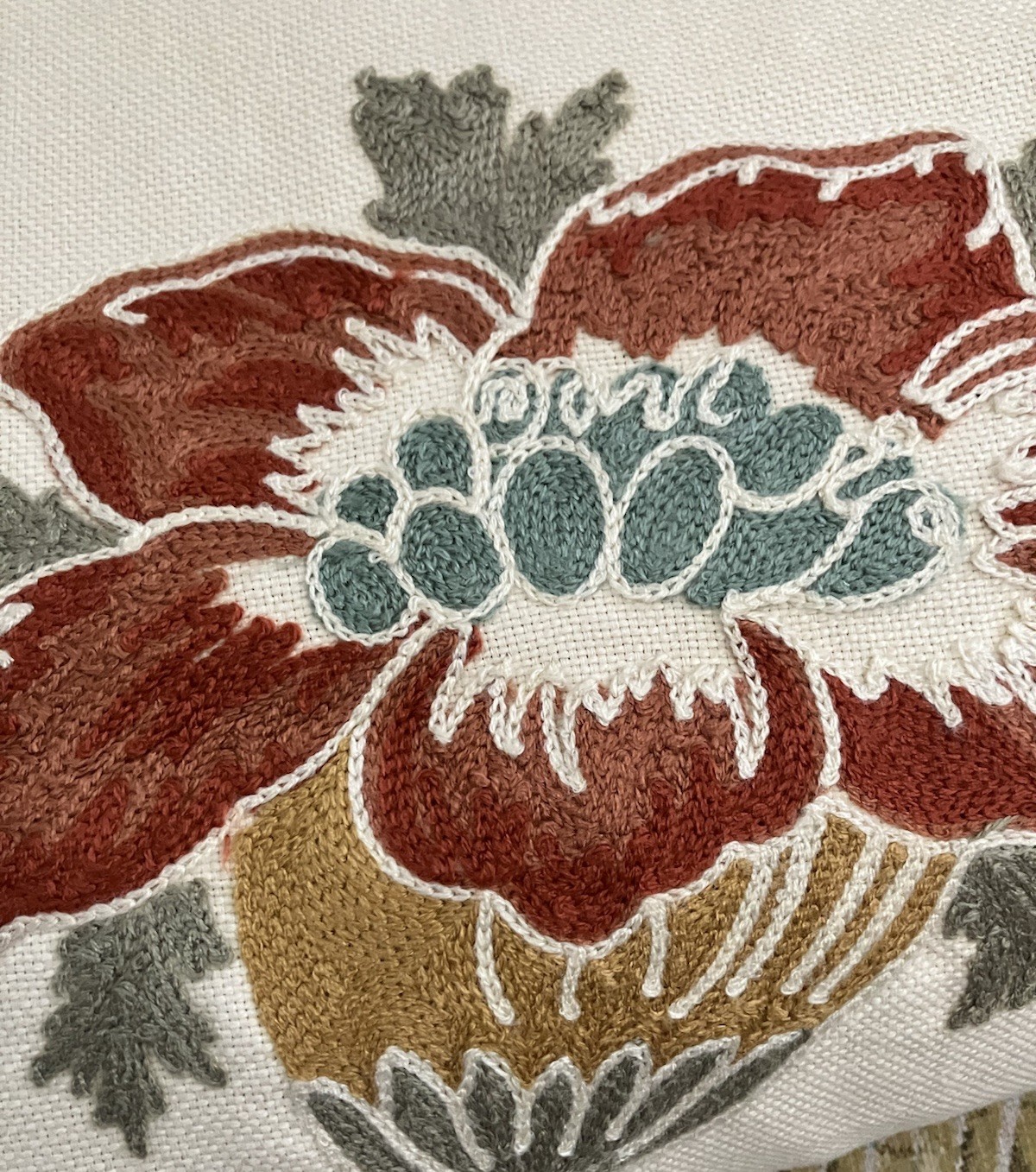 Pottery Barn Margaritte Embroidered Floral 2x Window Curtains Drape Panel 50×82”