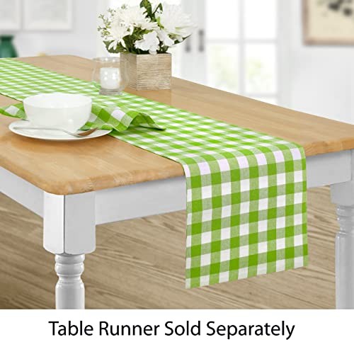 Country Rustic Buffalo Plaid Cotton Fabric 102″ x 60″ (Rectangular) Green