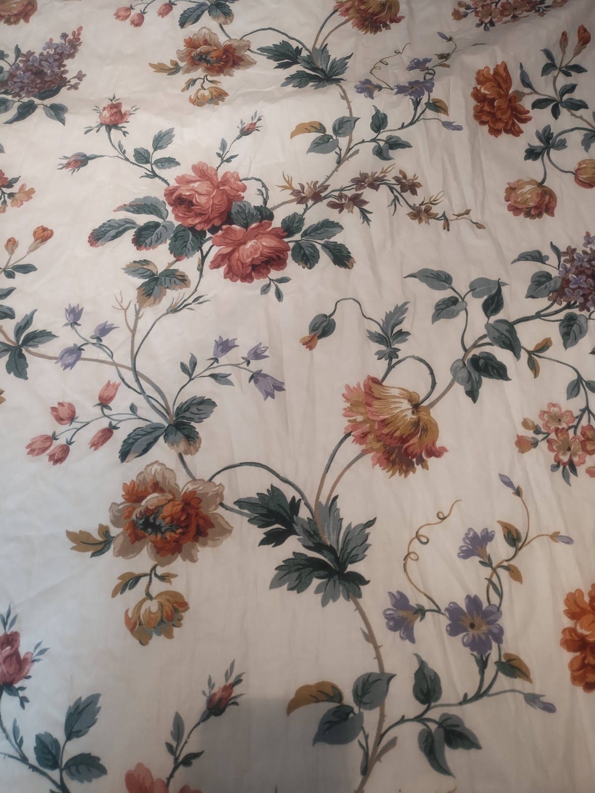 2 Custom Made Lined Jacobean Floral Drapery Panels 76″Wx 90″ L Pinch Pleated