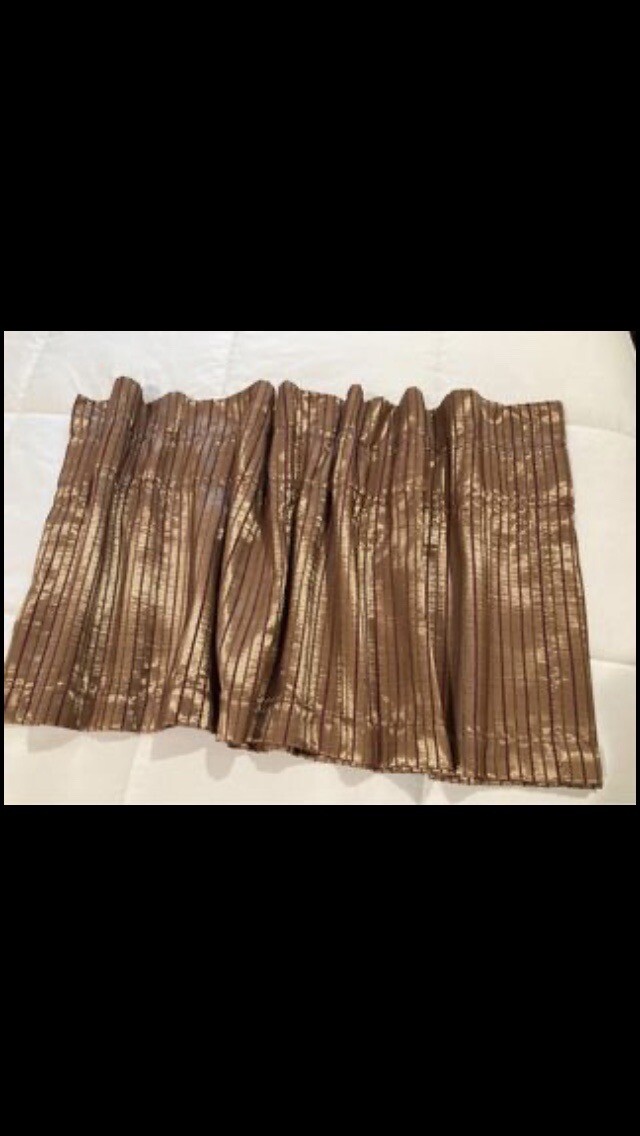 Gathered Window Valance Brown Gold Croscill Home Fashions