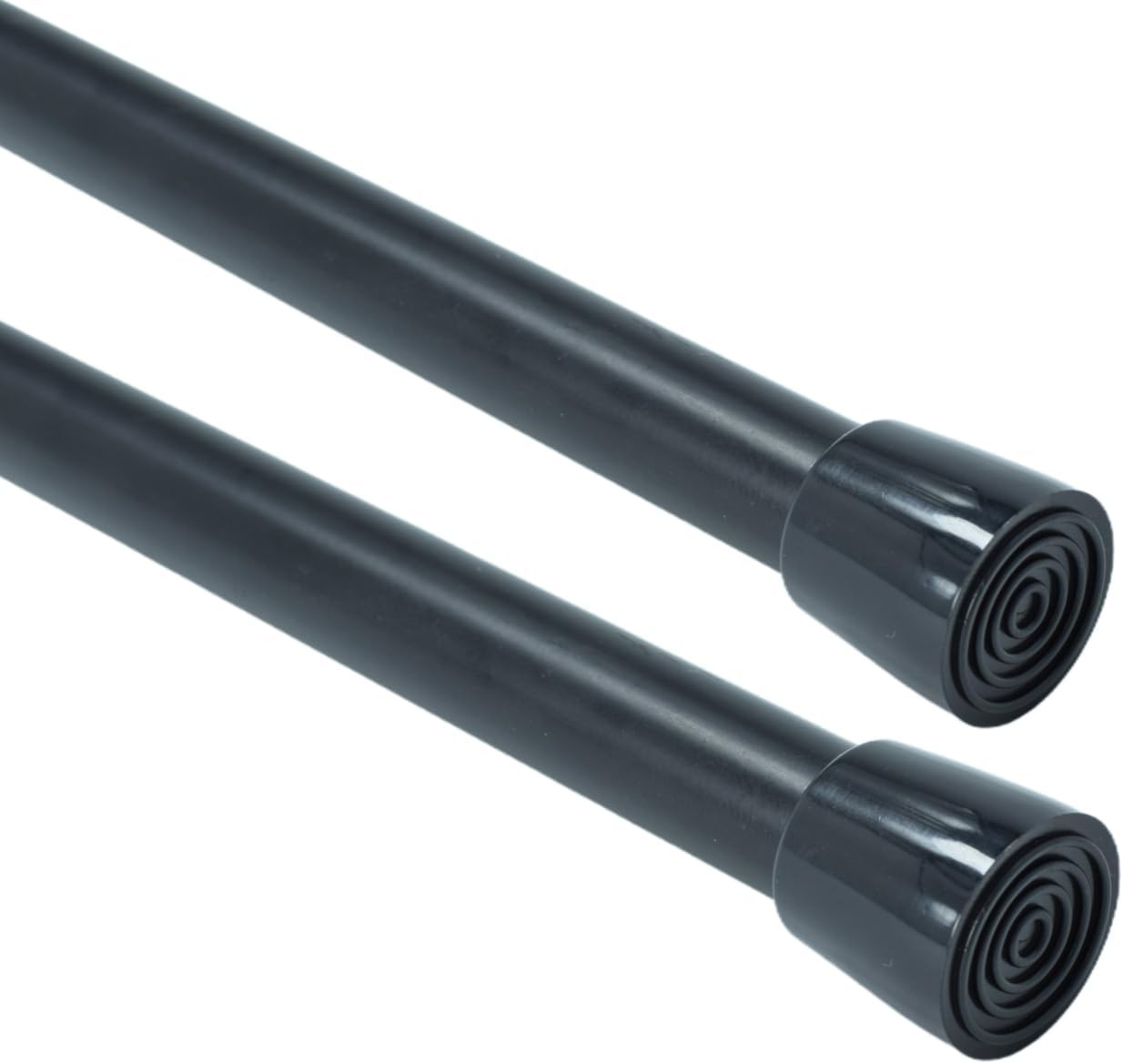 Spring Tension Curtain Rods 28-48 Inch, 2 Pack Adjustable No Drill Pressure Curt