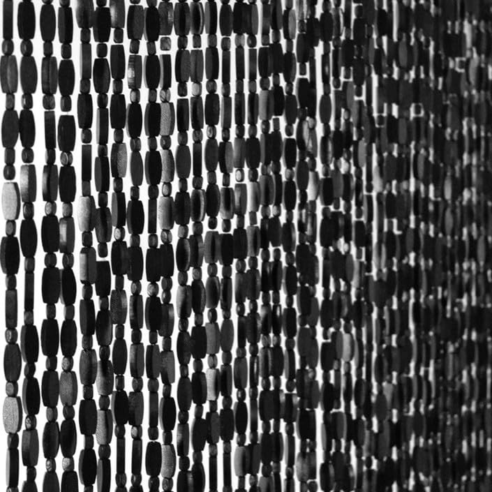 52 Strands Black Wood Bamboo Beaded Curtain for Doorway Room Divider 36inch x…
