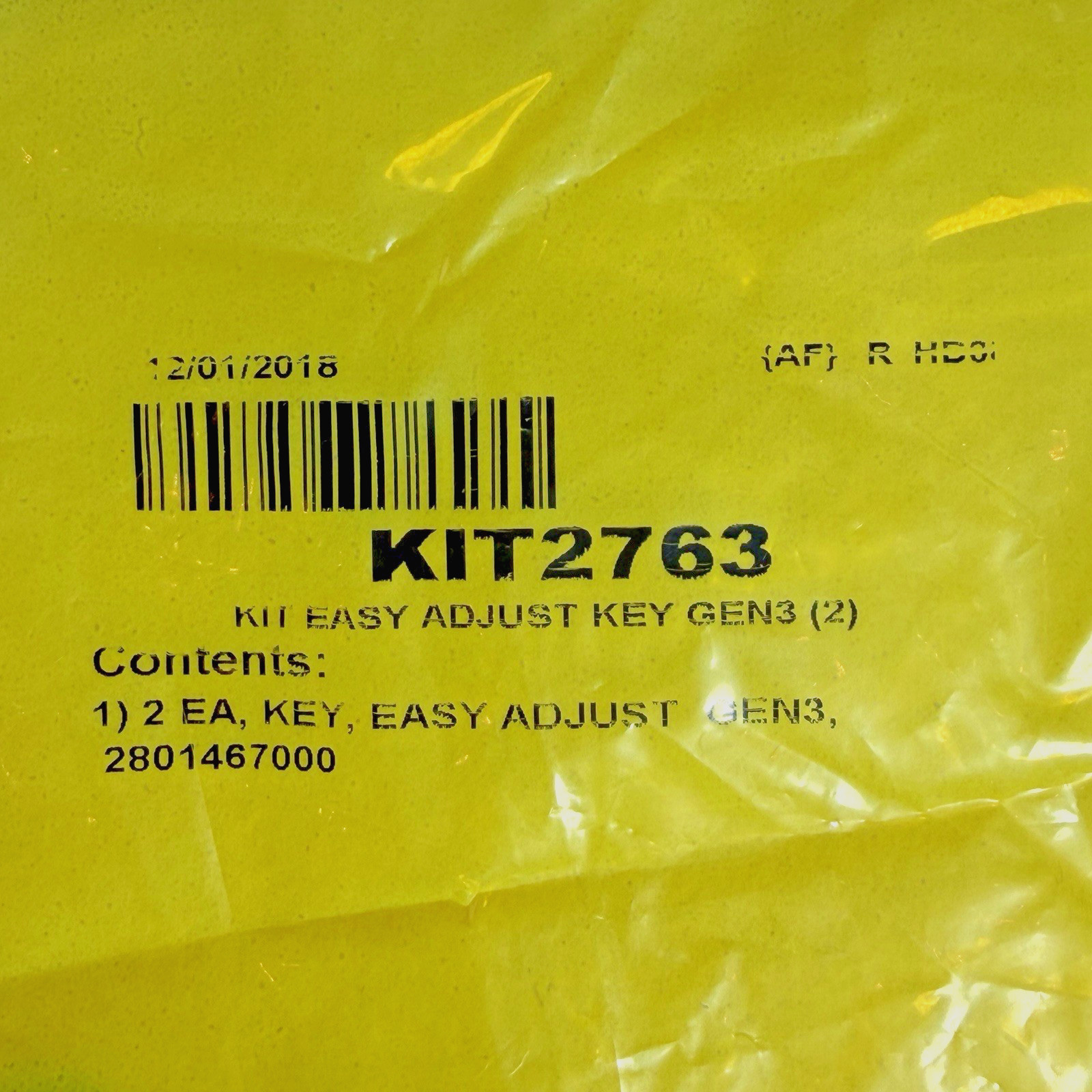 HUNTER DOUGLAS . KIT 2763 EASY ADJUST KEY GEN3 ( 2 keys ) 2801467000 – NEW-