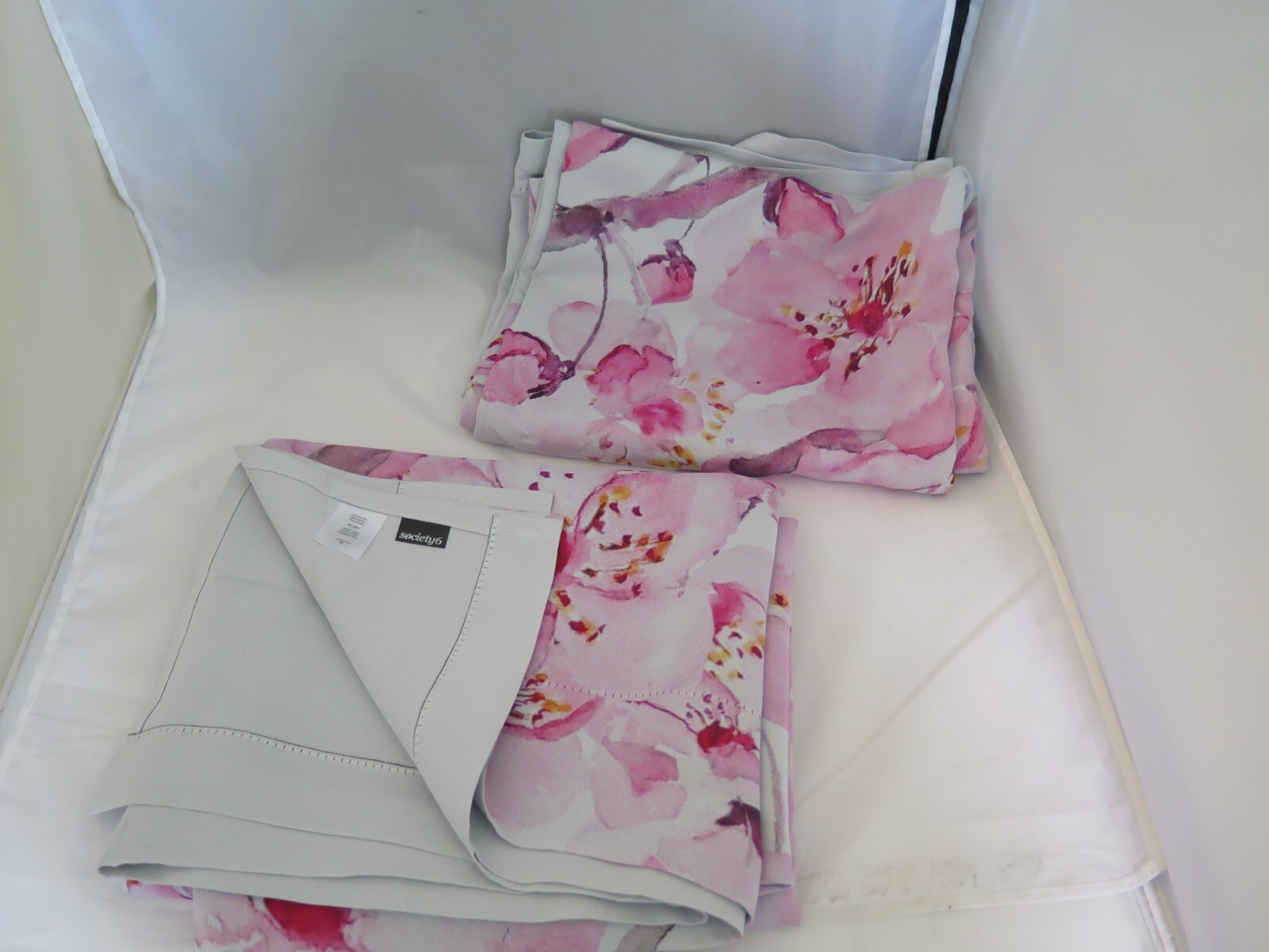 Society6 Cherry Blossom 50″ x 84″ Curtains – Lot of 2 Blackout Panels – New -b15