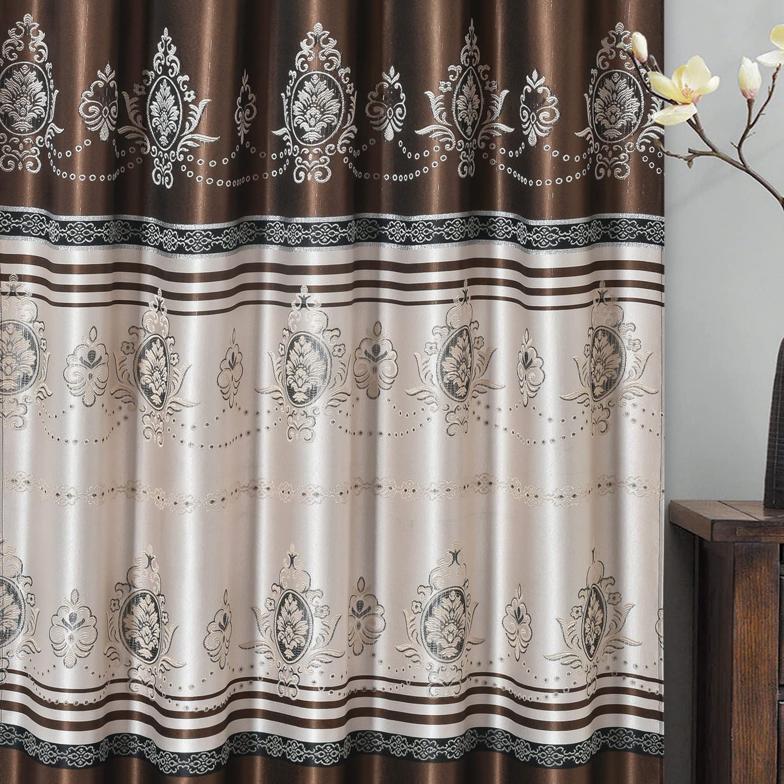 GOHD Harmony Horizon. Jacquard Window Curtain Panel Drape with Attached Fancy…