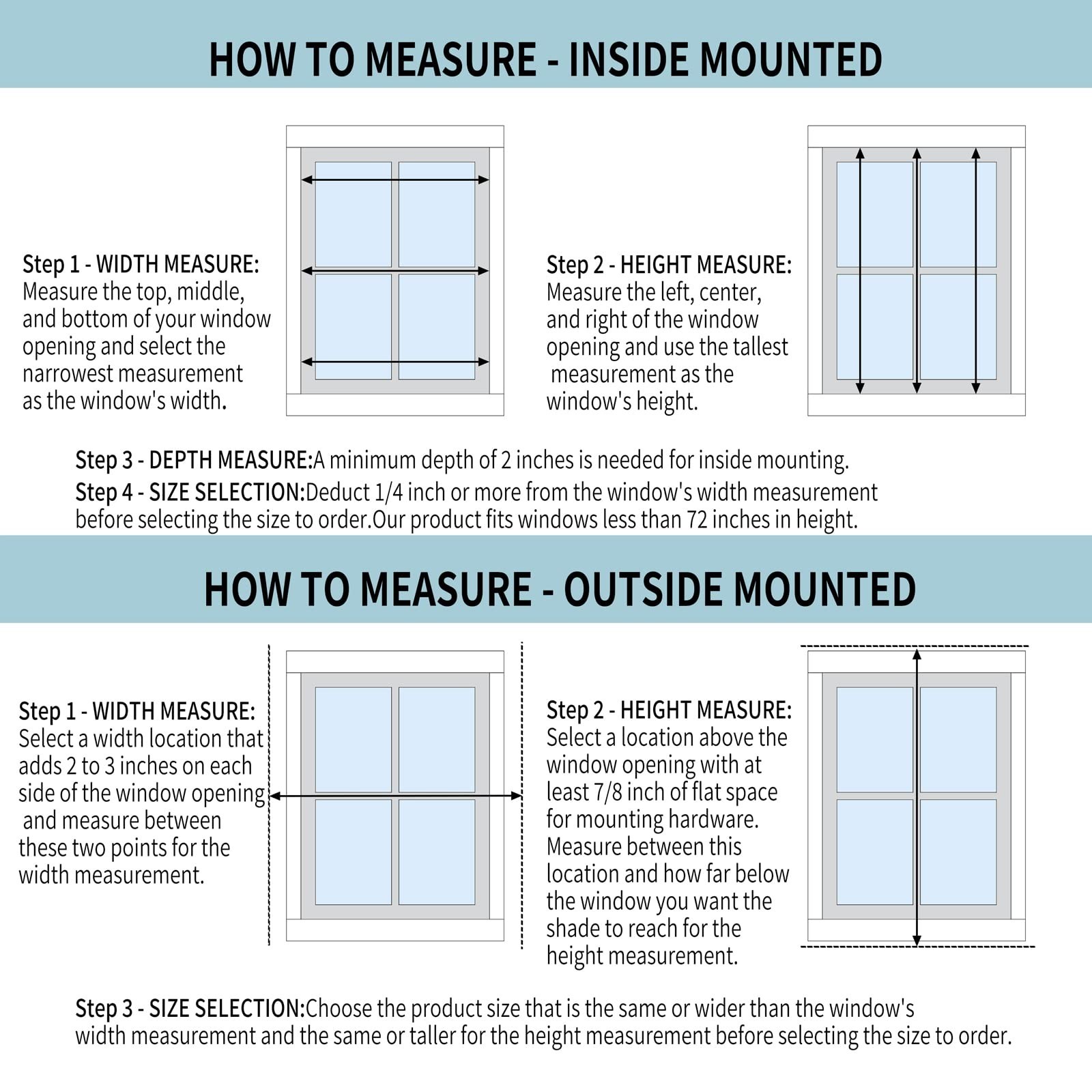 Sunoff Blackout Roller Shades Blinds Cordless for Windows Pull Down Room Darkeni