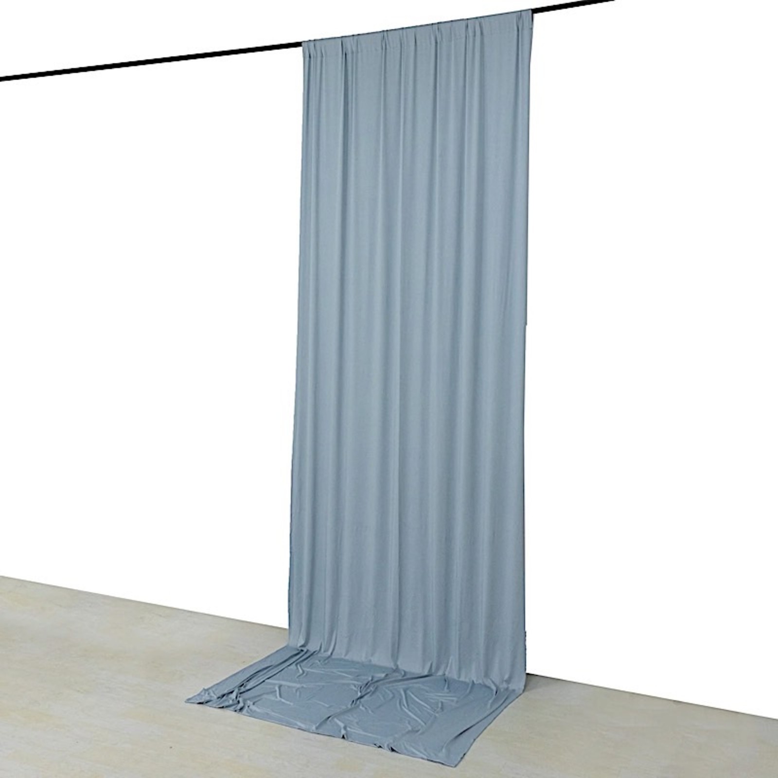 5 ft x 12 ftDUSTY BLUE 4-Way Stretch Spandex Divider Backdrop Curtain Wedding