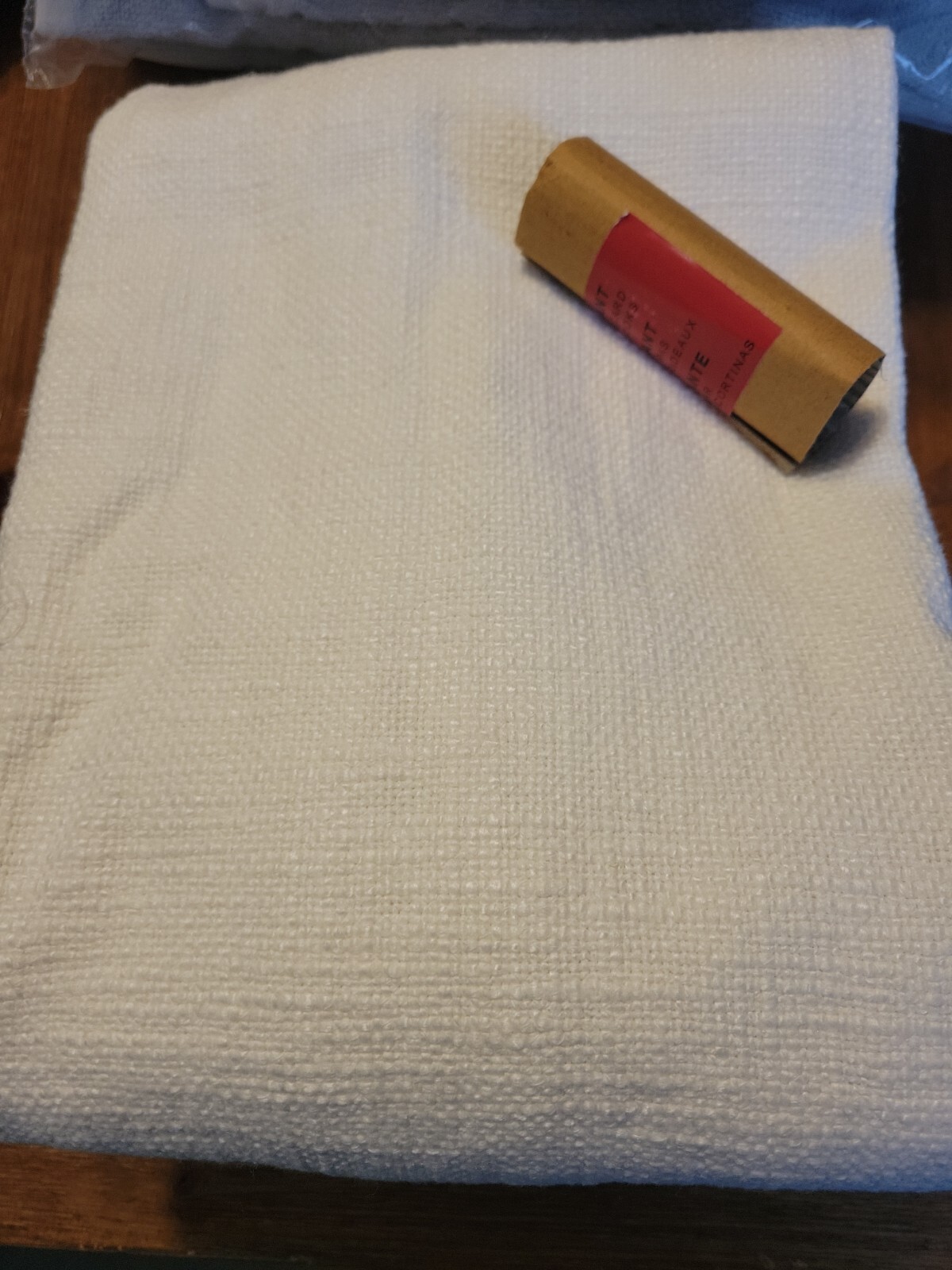 Pottery Barn Faye Textured Linen Cotton Curtain Drape 50”x84” White Lined