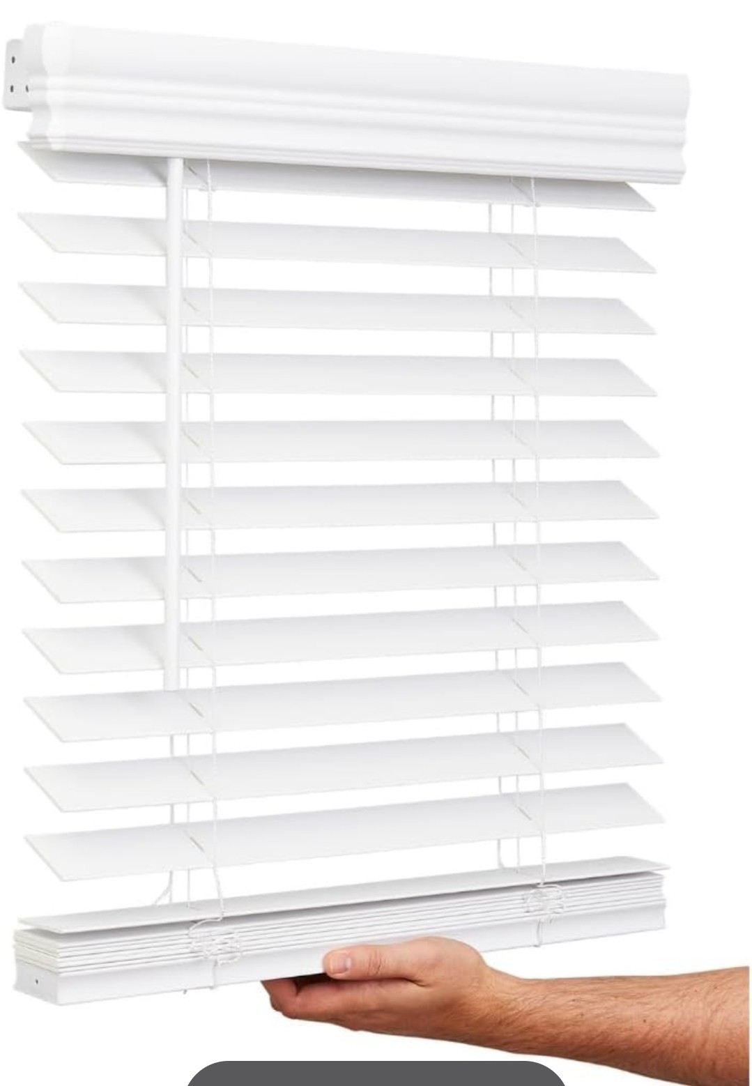Lotus & Windoware Cordless, 2 Inch Faux Wood Blind, 28″ Wide x 36″ Long, Window