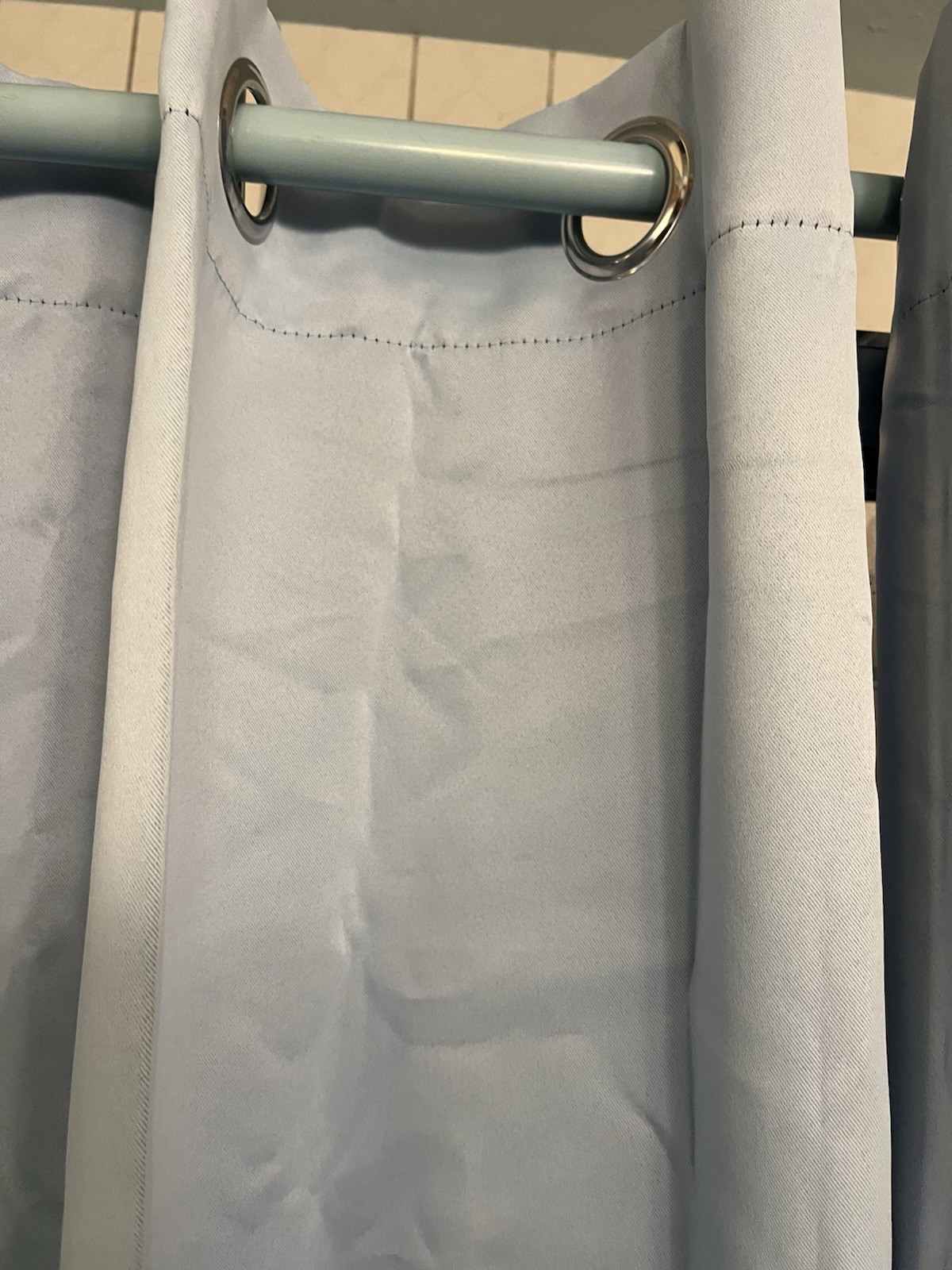 Light Blue Drapes Muilee 38” x 54” Each Panel Shiny Opaque
