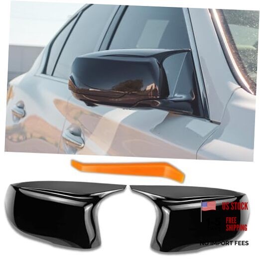 Q50 Mirror Caps for Infiniti Accessories, Passenger Driver Side Glossy Black
