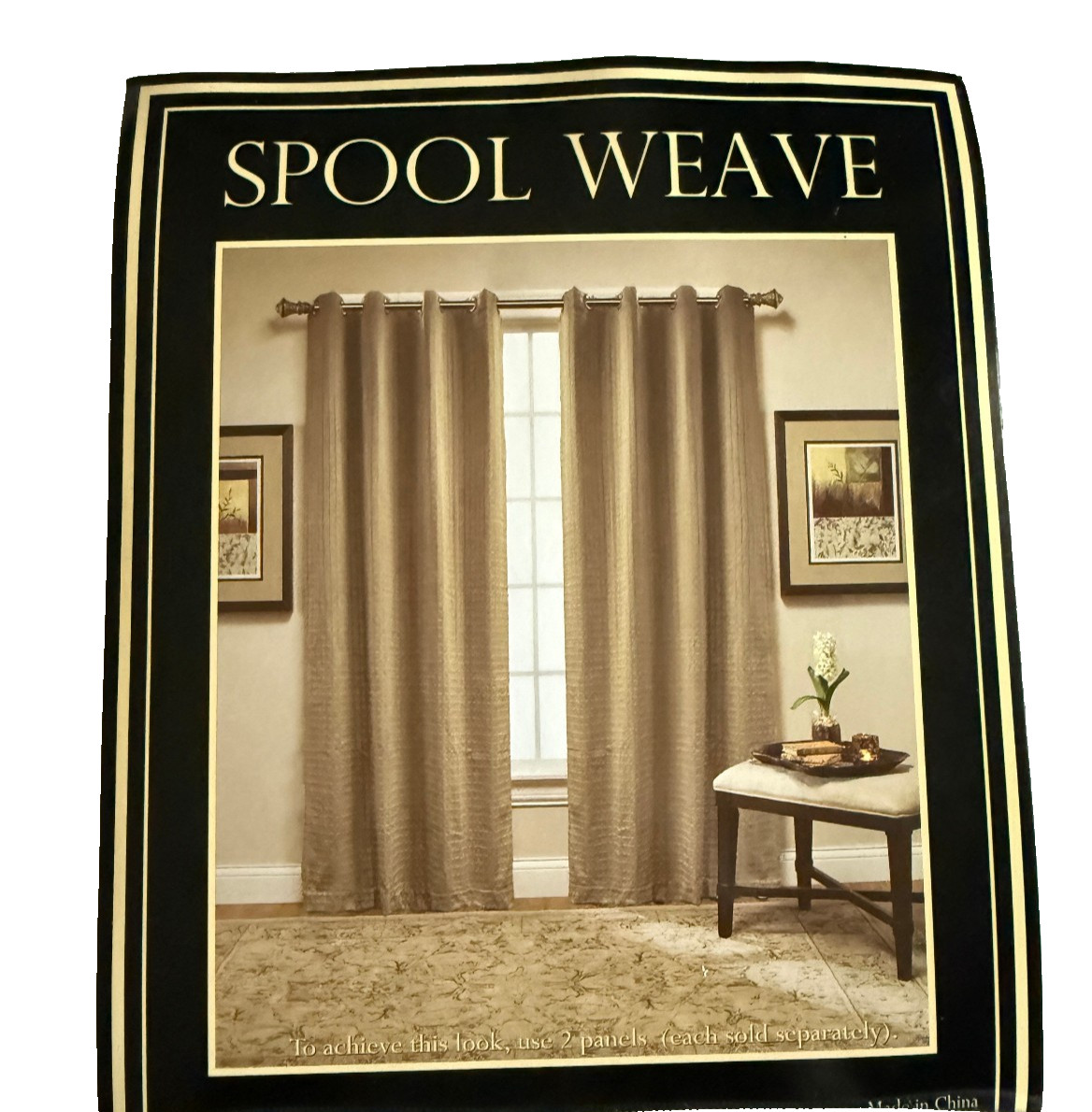 Spool Weave Grommet Curtains Drapes Panel Pair 54×84 Each Linen Bed Bath Beyond