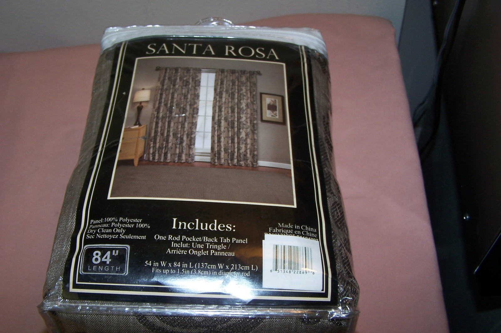 (2) Santa Rosa Window Panels Rod Pocket/Back Tab 54″W x 84″L EACH Wind 1.5″ Rod