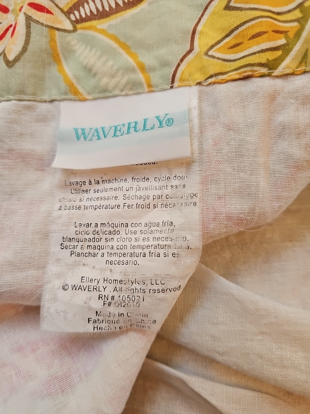 Waverly Charismatic Honeysuckle 2 Curtain Panels & 1 Valance Jacobean Floral