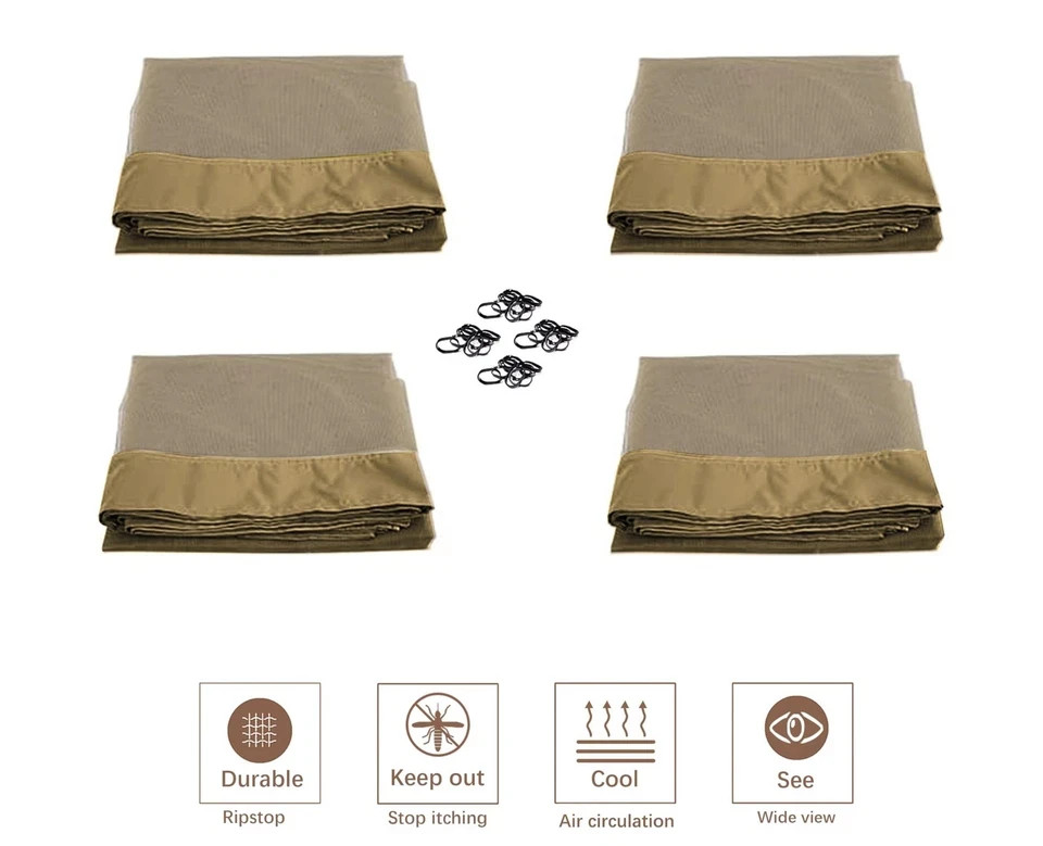 SCOCANOPY Beige 10′ x 12′ Gazebo Curtain Set for Lowe’s Allen Roth 10X12 Gaze…