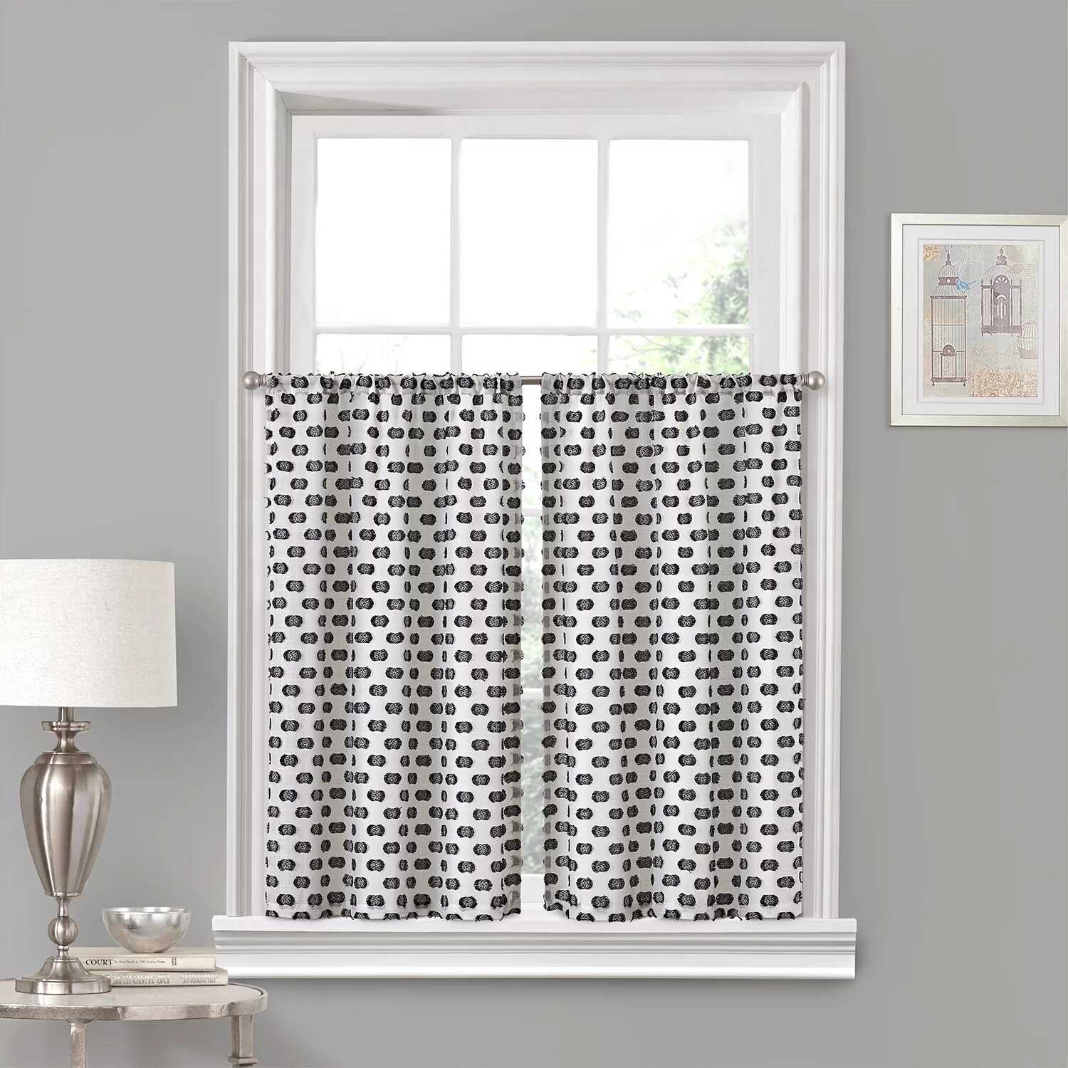Vue Window Solutions Modo Curtain Tier Pair Bathroom Living Room 26 in x 36 in