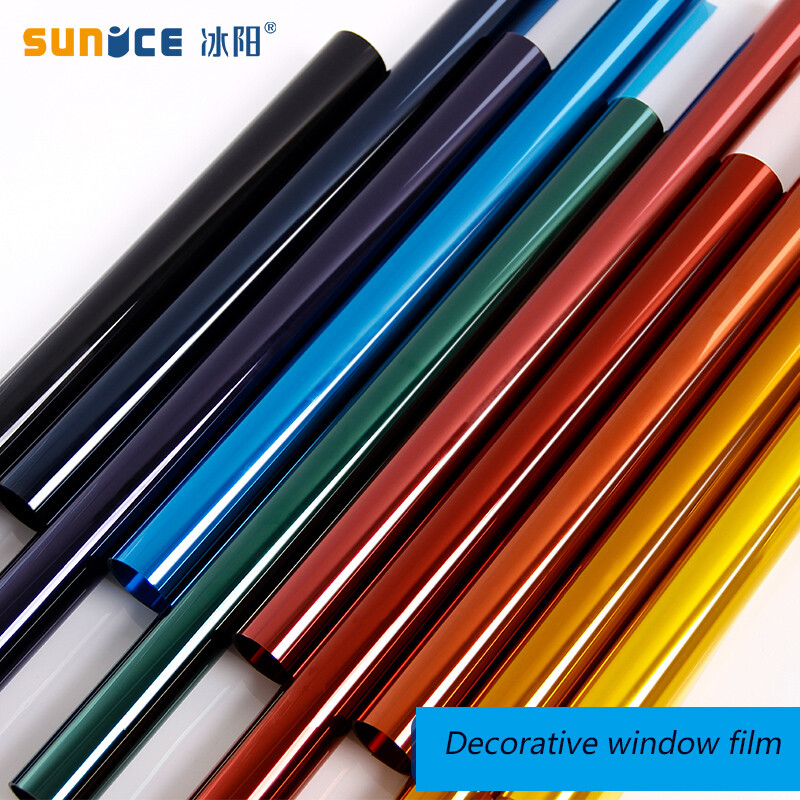 Colorful Window Tinting Film Clear Decorative Home Mall Glass Decor Stickers