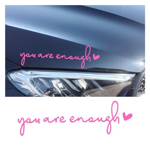 Mirror Stickers for Cars, You are Enough Rearview Mirror You are Enough Pink