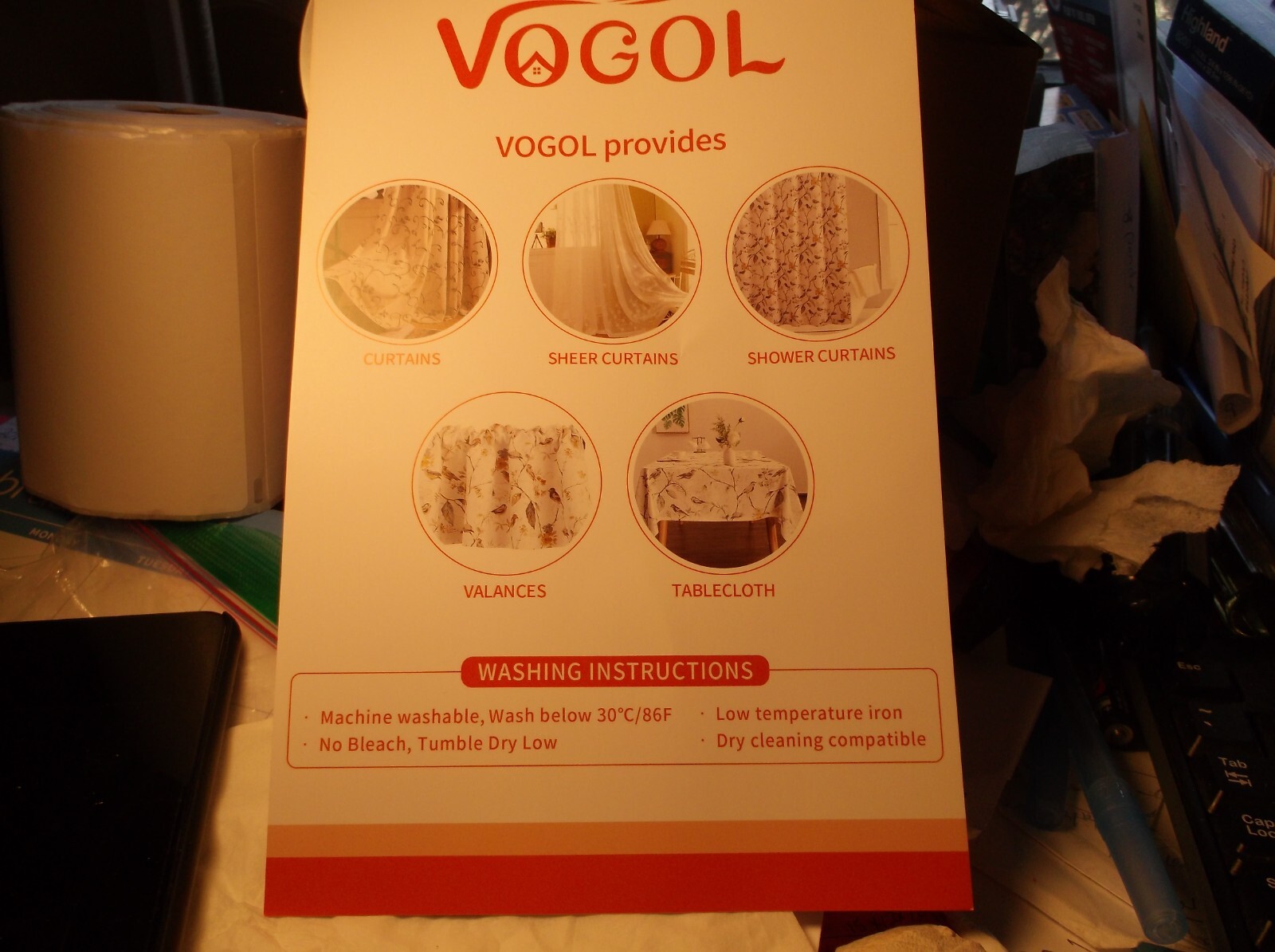 VOGOL Window Curtains 54×96 Inch Length Drapes Living Room/Bedroom/ Cream Color